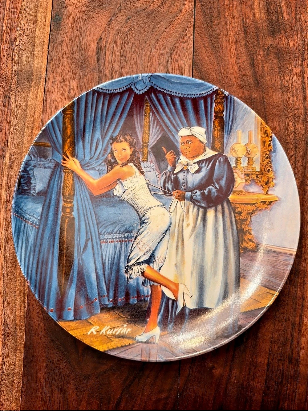 Vintage Knowles The Nanny's Last Waltz Collector Plate Blue & White